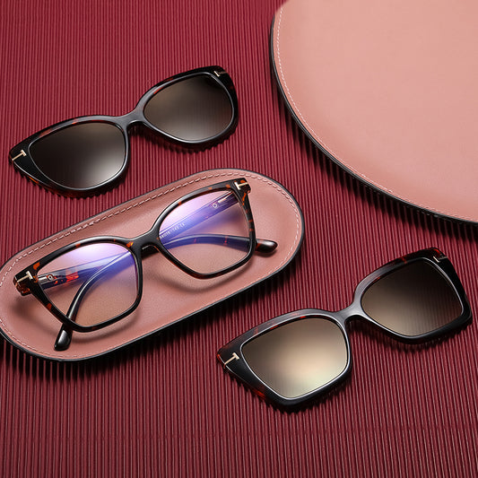 Malcolm - Square Frame/Cat's Eye Switchable Lenses, 1 for 3