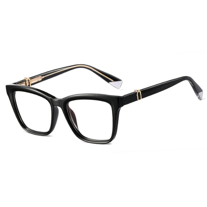 Liam Rectangle Black Crystal Glasses